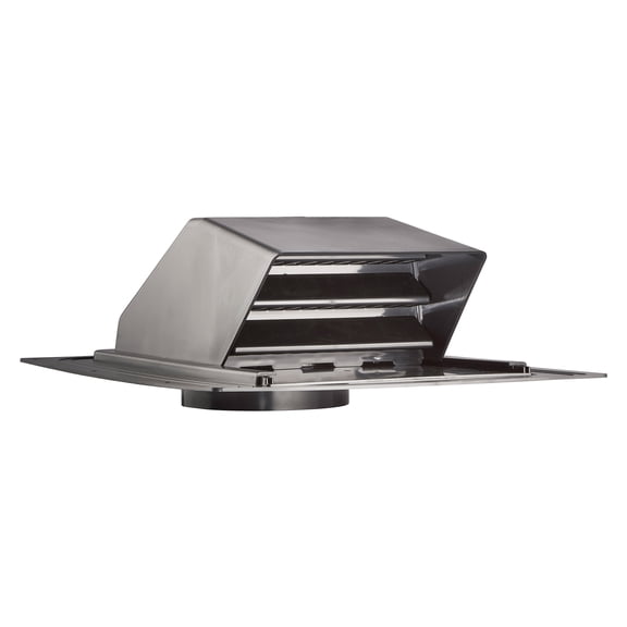 Lambro 6-In. ABS Plastic Roof Exhaust Vent with Damper, Screen, and Snap-on Collar, 356-6