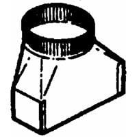 Lambro 3-1/4 In. x 10 In. to 6 In. Round Galvanized Steel Straight Register Boot