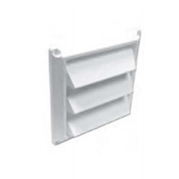 Lambro 603W 4 in. White Plastic Louvered Air Intake - Pack of 6