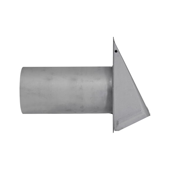 Lambro 8-In., 26-Gauge Paint-Grade Steel Wall Exhaust Hood Vent with Damper, Wire Mesh Screen, and 11-In. Pipe, EC-3480GMS-11-PG, 8 In.