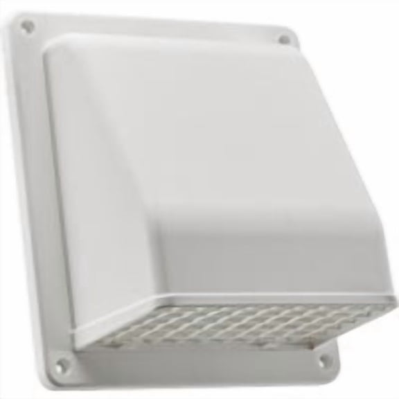 Lambro Ind. 6 In. White Plastic Kitchen Wall Vent Cap, Exhaust or Intake, 4-Pack Jobsite Supply