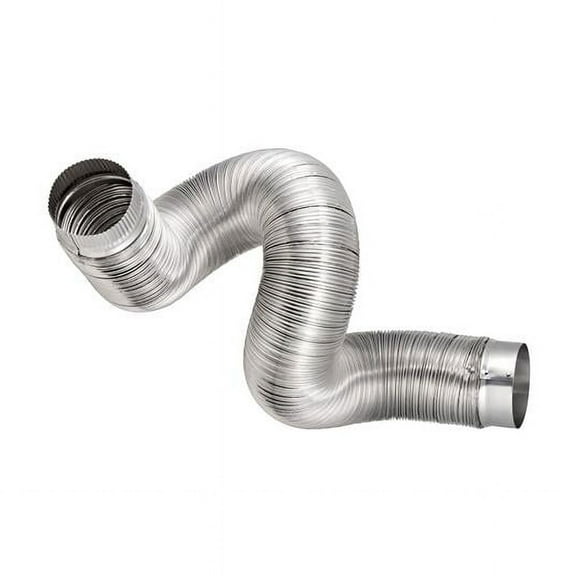 Lambro Industries 3070F 7 in. x 8 ft. Aluminum Flexible Triple Lock Semi Rigid Duct with Quick Connect Collars