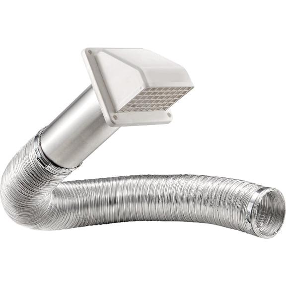 Lambro Semi-Rigid Duct Exhaust Through-Wall Dryer Vent Kit (5-Piece) - Single Pack