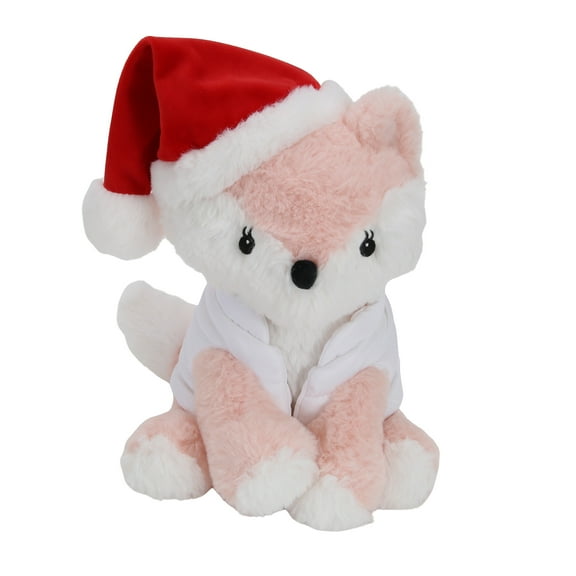Lambs & Ivy Autumn Pink Fox Holiday/Christmas Plush Stuffed Animal Toy