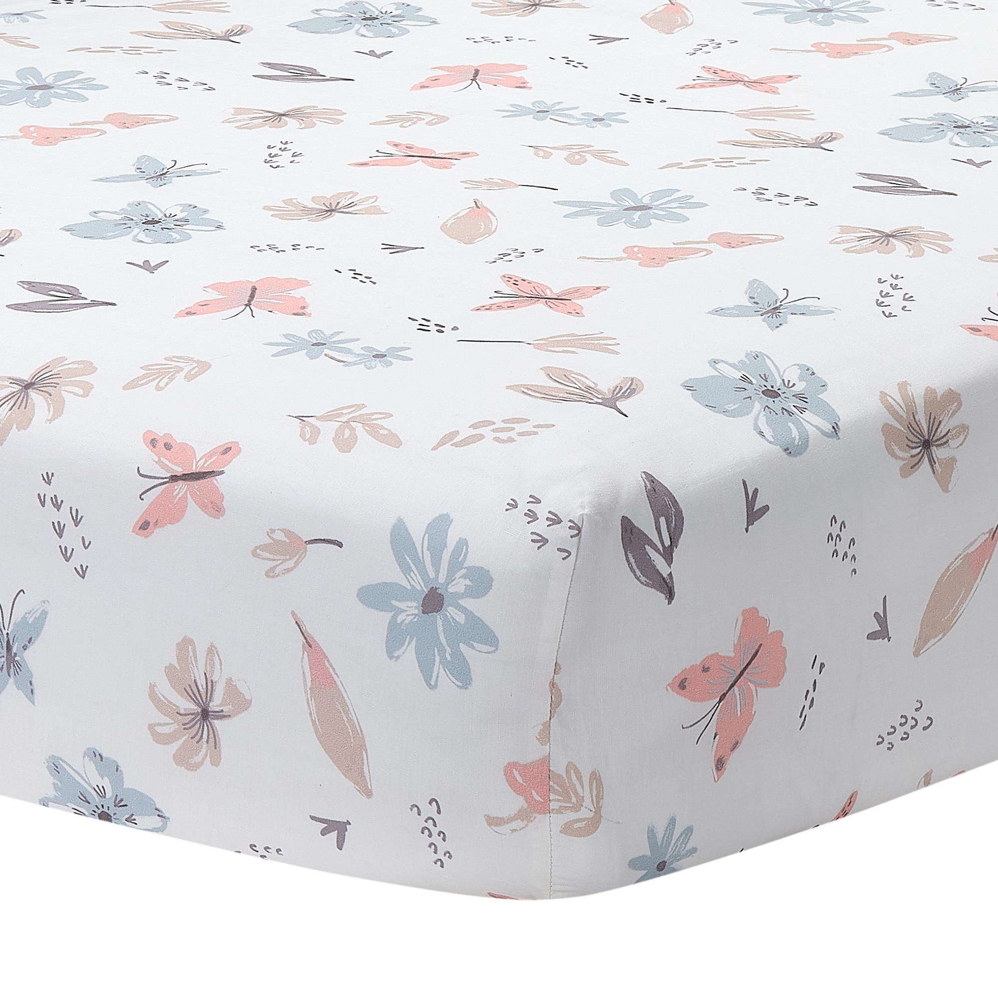 Milky Way Gray & White Stars Fitted Crib Sheet - 100% Cotton Breathable Baby Crib Sheet