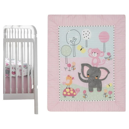 Lambs & Ivy Bedtime Originals Twinkle Toes 3 Piece Pink Crib Bedding Set