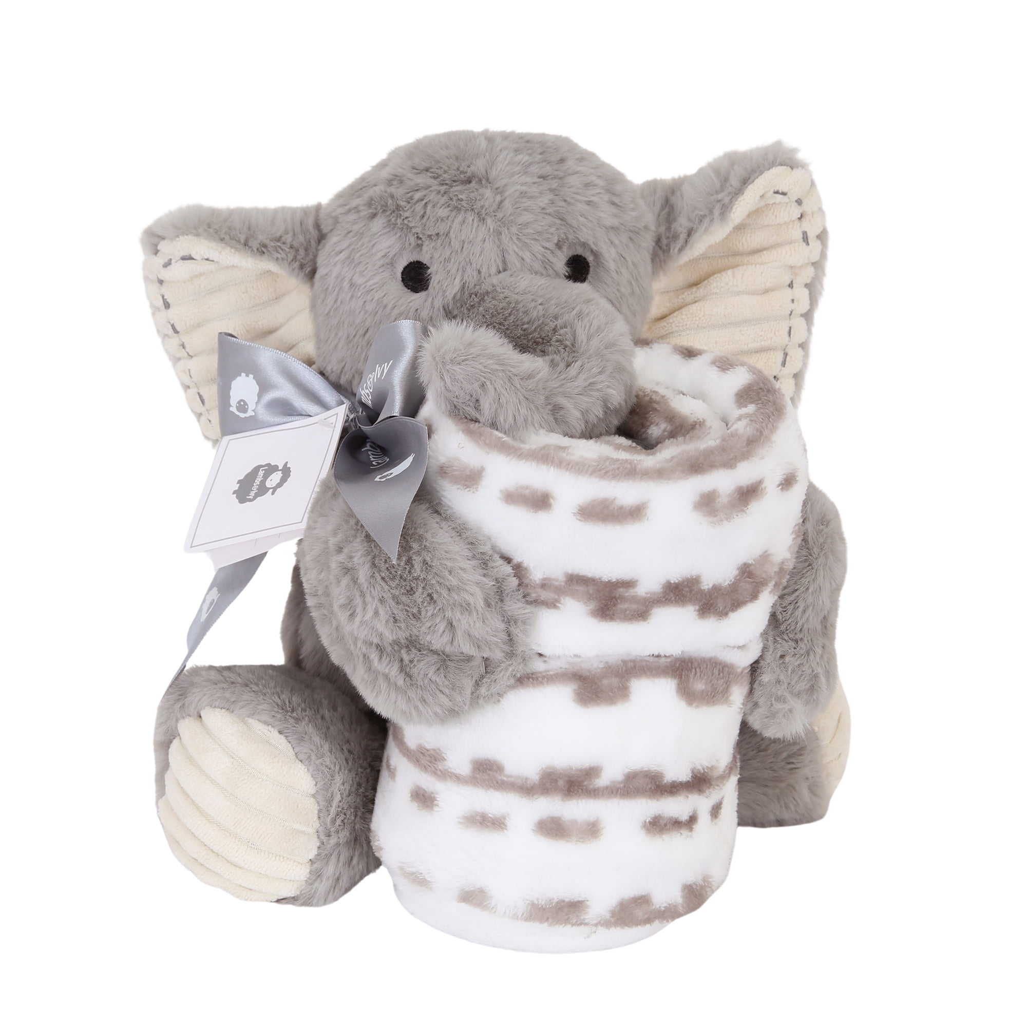 Lambs Ivy Blanket Plush Luxury Newborn Baby Gift Set Gray Elephant Walmart