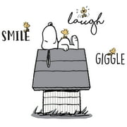 Lambs & Ivy Classic Snoopy with Woodstock & Dog House Black/Gray Wall Decals
