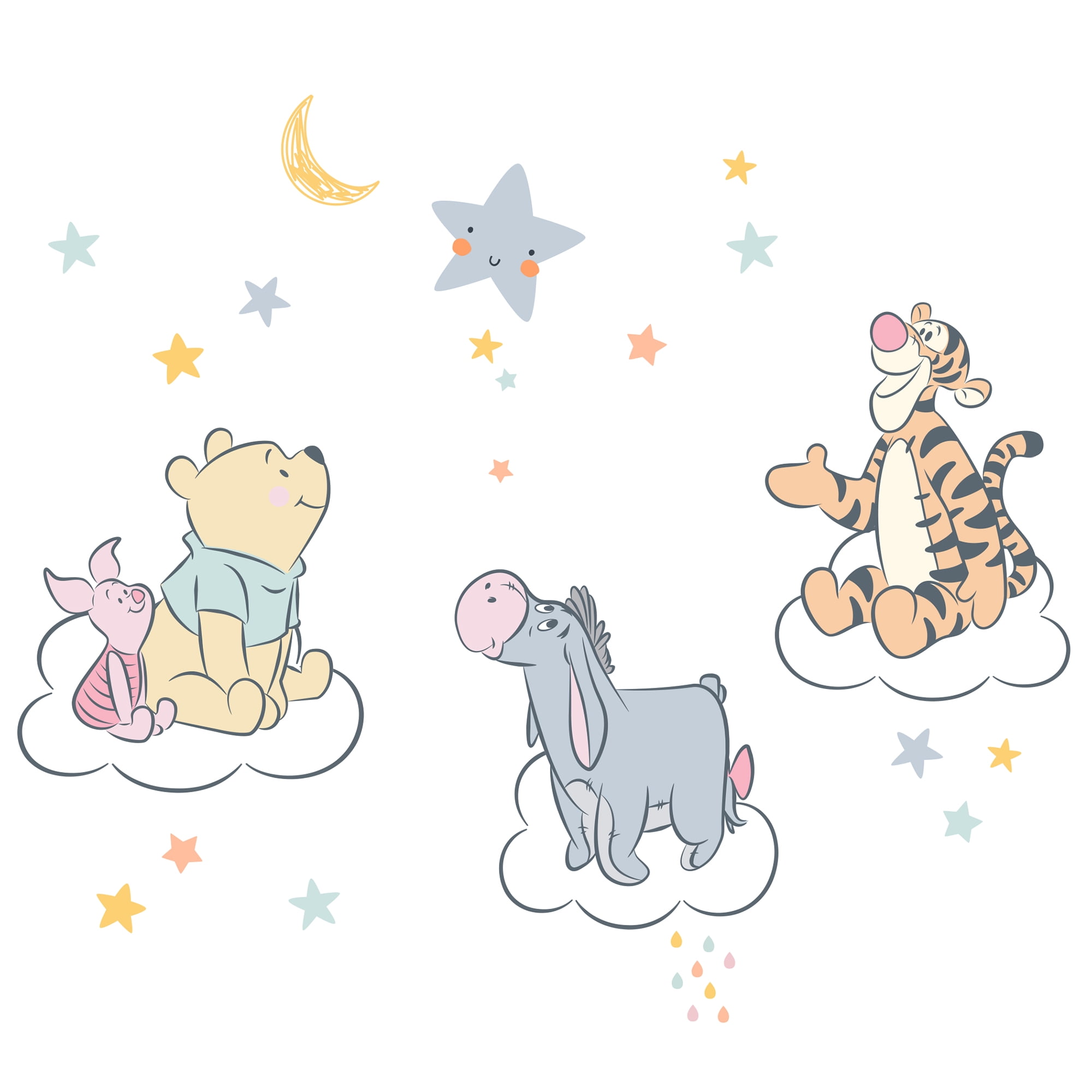 Disney Baby Winnie the Pooh Hugs Vinyl Wall Decals for Nursery