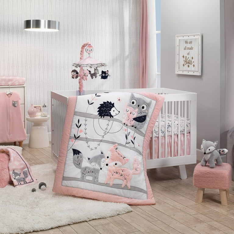 Pink and cheap blue baby bedding