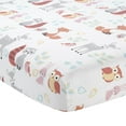 thumbnail image 1 of Lambs & Ivy Little Woodland Forest Animals 100% Cotton Baby Fitted Crib Sheet, 1 of 5