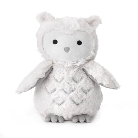 Lambs & Ivy Luna Plush Owl Soft Stuffed Animal Toy Plushie- White/Gray