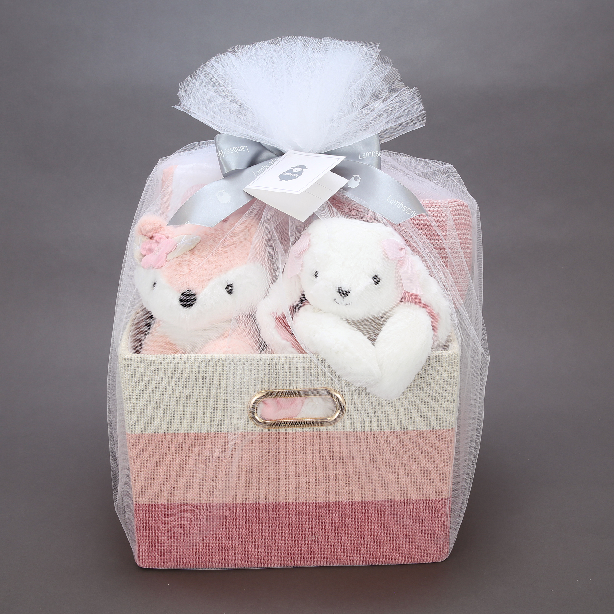 Lambs & Ivy Pink/White 5-Piece Luxury Infant / Newborn / Baby Gift ...