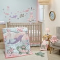 thumbnail image 1 of Lambs & Ivy Sea Dreams 3-Piece Dolphin/Turtle Nautical Baby Crib Bedding Set, 1 of 9