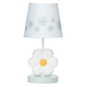 Lambs & Ivy Sweet Daisy White Floral Nursery/Child Lamp with Shade & Bulb