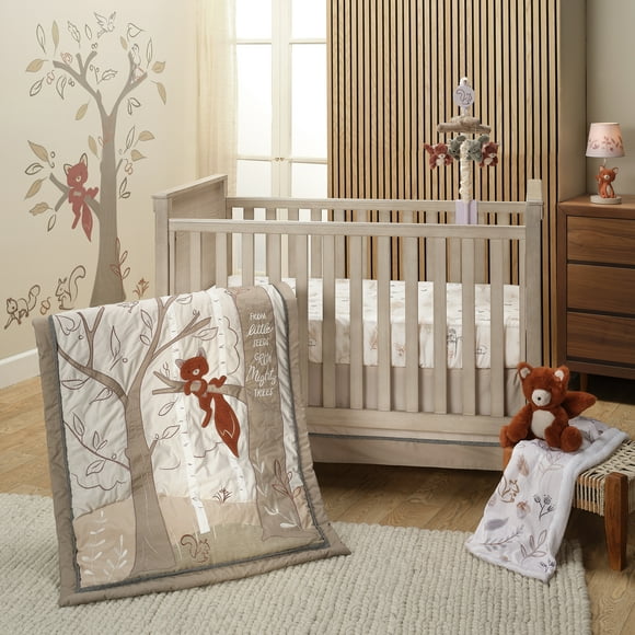 Lambs & Ivy Treetop Fox Woodland Tree Nursery 3-Piece Baby Crib Bedding Set