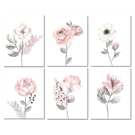 Lambs & Ivy Watercolor Floral Unframed Nursery Child Wall Art 6pc - Pink/Gray price history and forecast - Lambs & Ivy 700012F