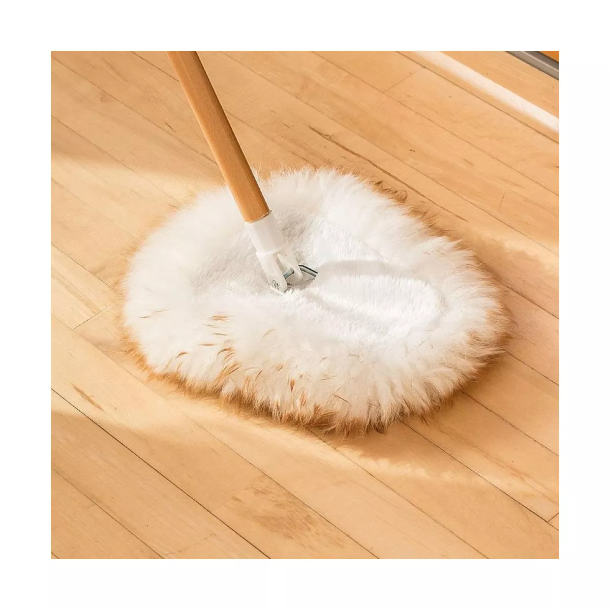 Lambs Wool Wedge Mop for Floor or Ceiling Natural Lanolin Dust USA Made