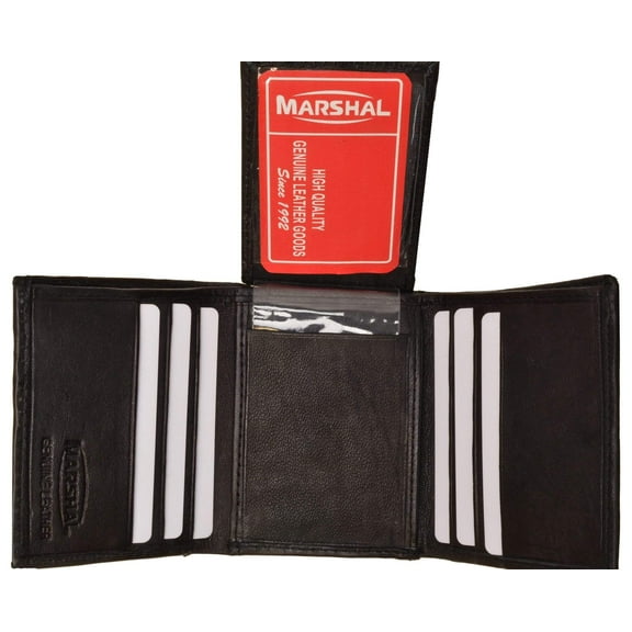 Lambskin Leather Superb Quality Mens ID Card Credit Card Trifold Wallet 3455