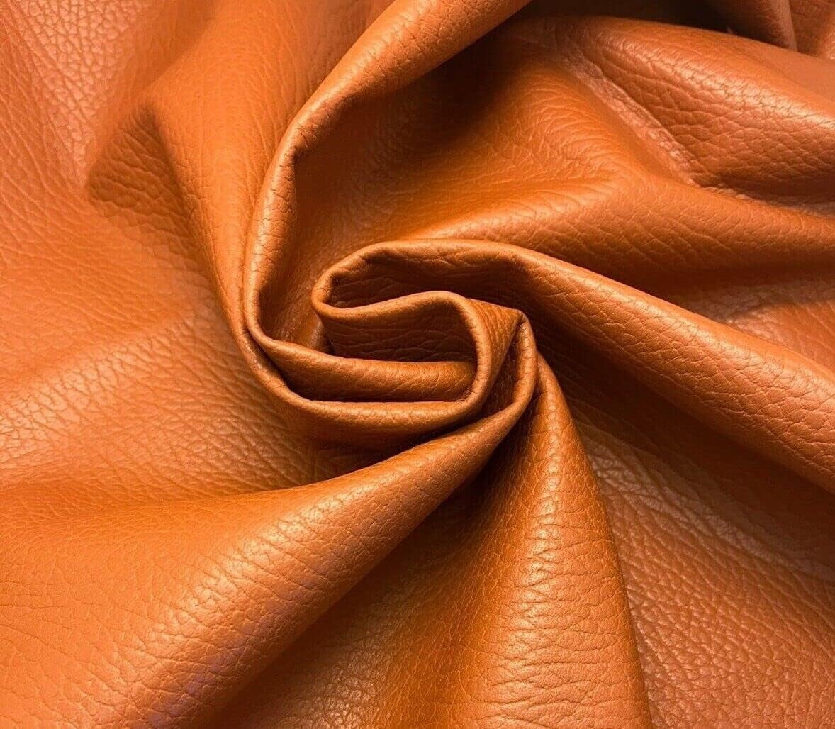 Lambskin Sheepskin Pebbled Texture Leather Hide 12 Oz 57 SF (Whiskey