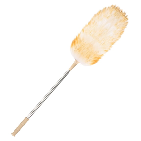 Lambswool Extendable Duster 32-98 Inch Anti-static Flexible Head Stainless Steel Pole For High Ceilings Fans Interior & Roof Dusting(one Pack)