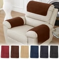 thumbnail image 1 of Lambswool Sofa Armrest Cushion with Pockets, Soft Plush Furniture Protector, Multi Pocket Organizer for Remote Control Phone Glasses, 22 x 15 Inches, Coffee, 1 of 9