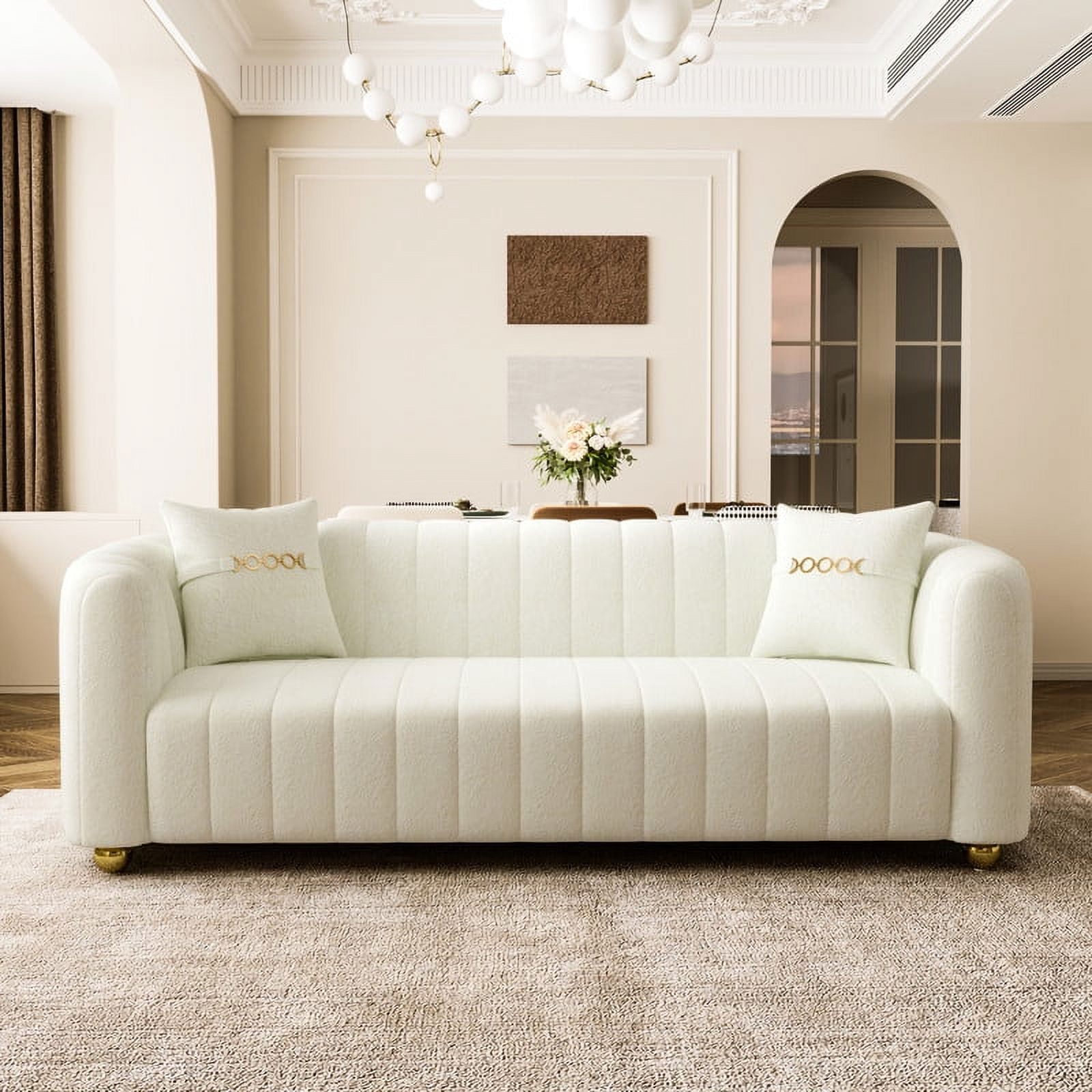 Lambswool Sofa for Living Room, 84 Lambswool Sofa for Living Room, 84