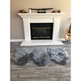 thumbnail image 1 of Lambzy Dynasty Natural 3-Pelt Luxury Long Wool Sheepskin Shag Rug Grey N/A, 1 of 5