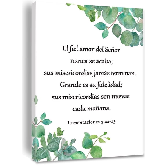 Lamentaciones 3:22-23 En Español Para Pared Cuadros Cristianos Para Pared, Lamentations 3 22-23 Wall Art Decor, Christian Wall Decor In Spanish, Decoraciones Para Cuartos