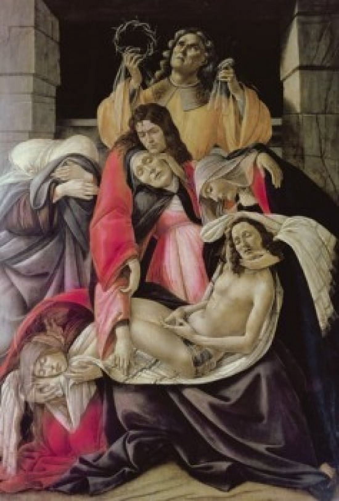 Lamentation over Dead Christ  (Poldi Pezzoli Pieta)  1495  Sandro Botticelli (1444-1510 Italian)  Tempera on Wood Panel  Museo Poldi Pezzoli Milan Canvas Art - Sandro Botticelli (18 x 24)