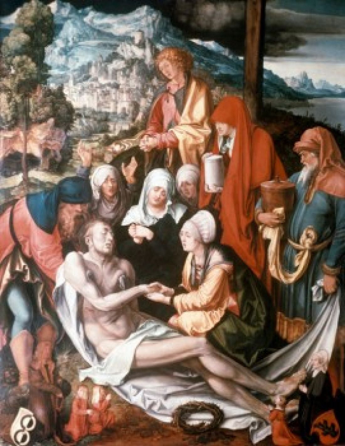 Lamentation Over the Dead Christ by Albrecht Durer (1471-1528) Geramany Munich Alte Pinakothek Canvas Art - Albrecht Durer (18 x 24)