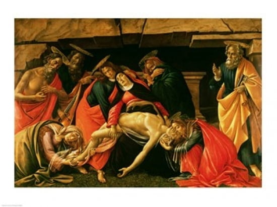 Lamentation of Christ c1490 Canvas Art - Sandro Botticelli (36 x 24)