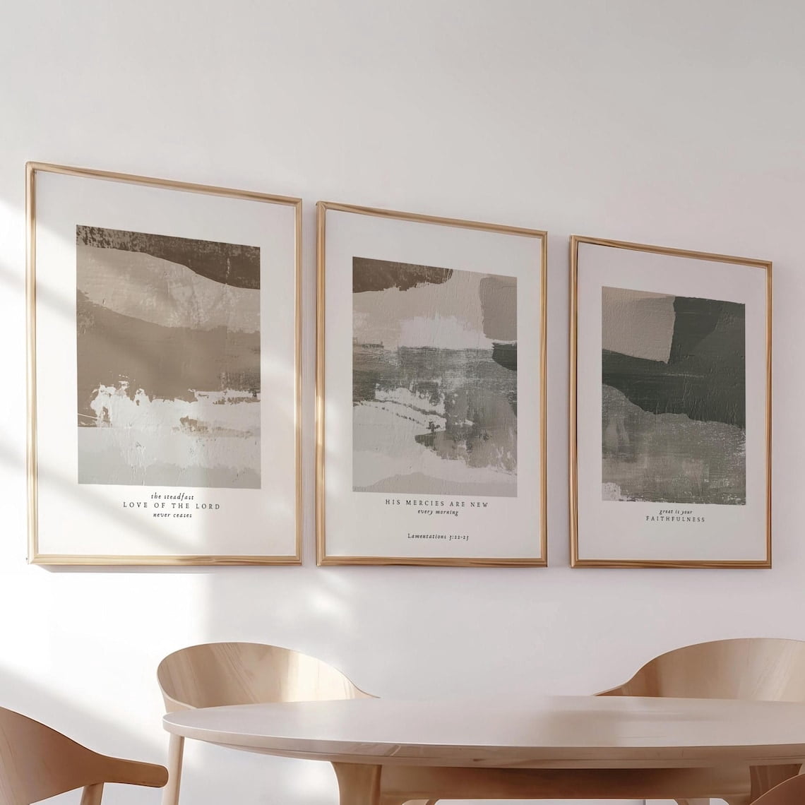 Lamentations Bible Verse Wall Art Prints Set Of 3, Christian Scripture ...
