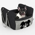 thumbnail image 1 of Lamerge  Dog Car Seat for Small Dog, Waterproof Pet Booster Seat for Car, Soft Travel Carrier for Puppy, Dog Carseat with Thickened Memory Foam Filling, Fashionable Pet Carrier Bag - Black + Gray, 1 of 6