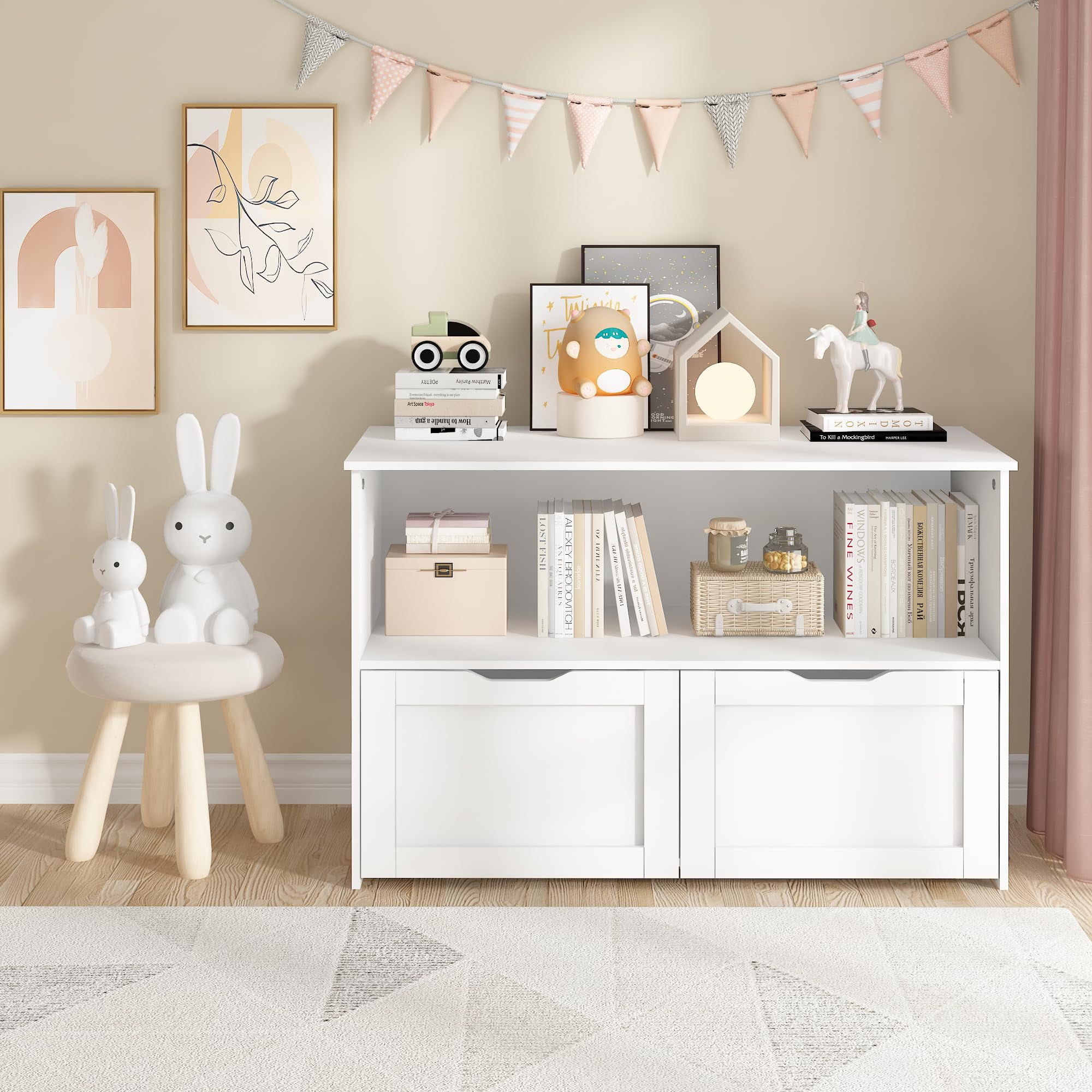 Lamerge Toy Storage Organizer, Toy Organizers and Storage with 2