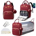 thumbnail image 1 of Lamgool Baby Diaper Bag Backpack with Changing Station, Baby Bag for Boys Girls, Waterproof Travel Diaper Backpack with Bassinet and Net, 1 of 7