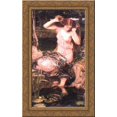 thumbnail image 1 of Lamia 17x24 Gold Ornate Wood Framed Canvas Art by Waterhouse, John William, 1 of 2