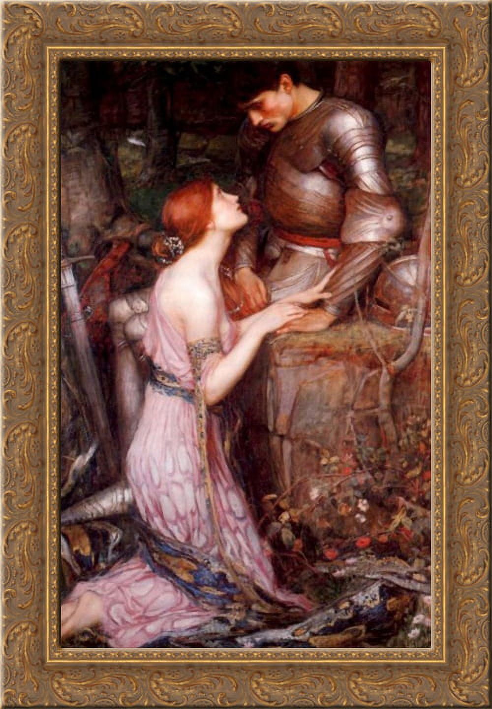 Lamia and the Soldier 24x18 Gold Ornate Wood Framed Canvas Art by