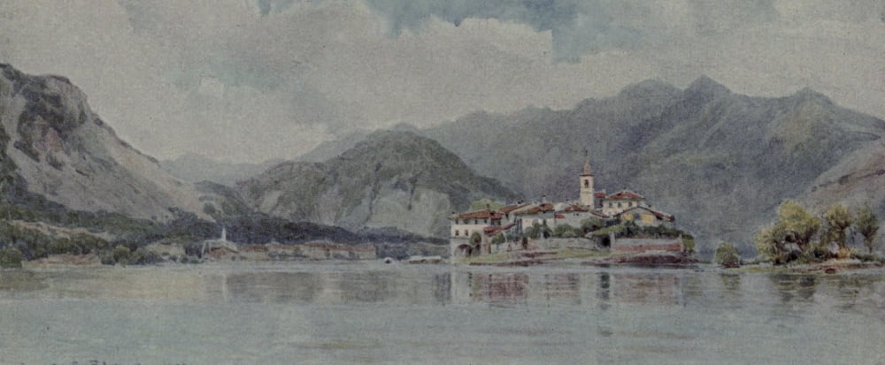 Lamias Winter-quarters 1907 Baveno & Isola Pescatori Canvas Art - George S Elgood (24 x 36)