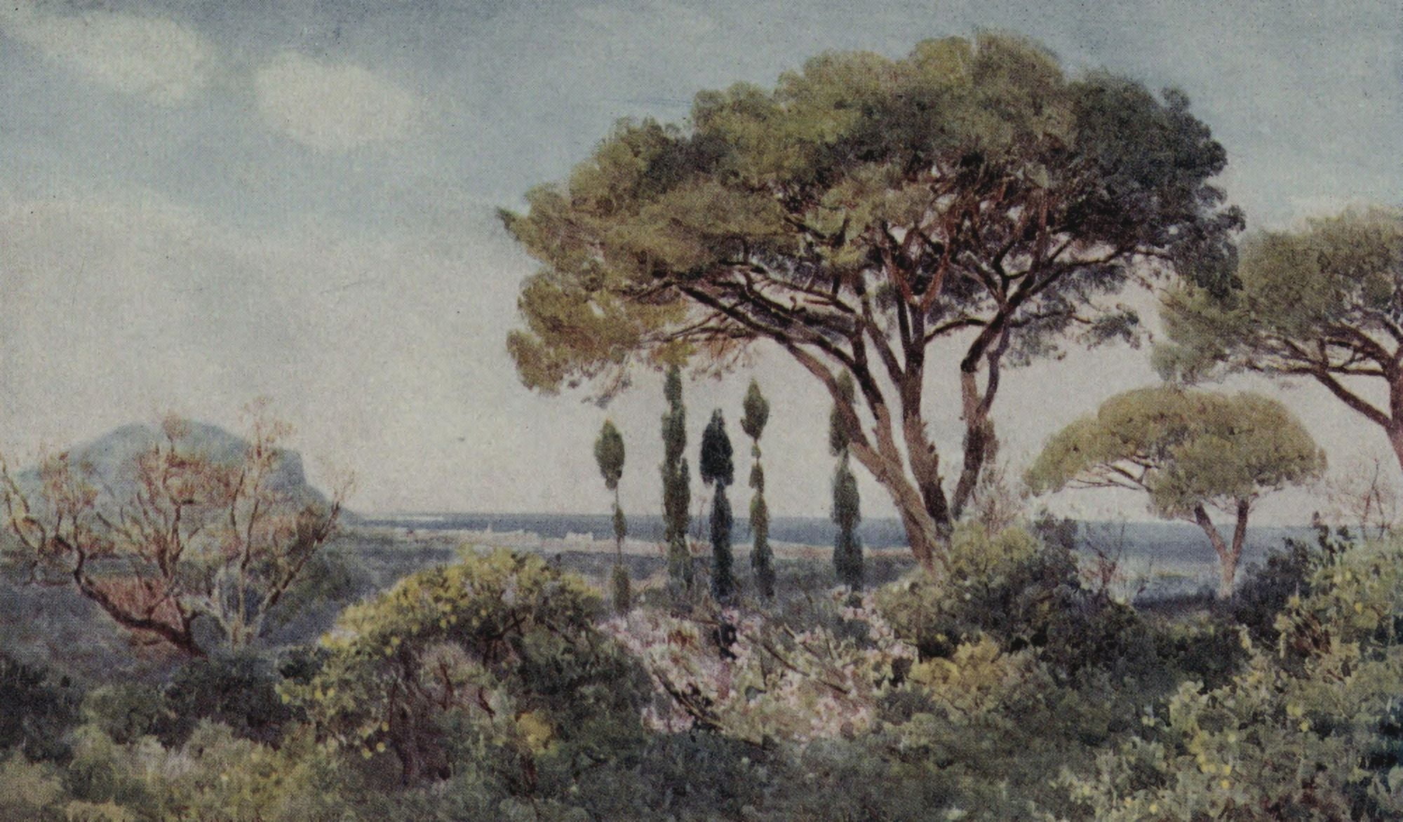 Lamias Winter-quarters 1907 Between the mountains and the sea Canvas Art - George S Elgood (24 x 36)