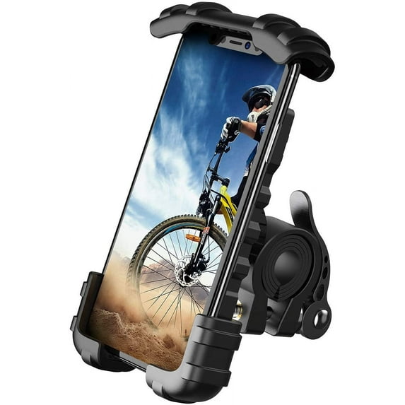 Lamicall Bike Phone Holder, Phone Mount Holder for Bike Motorcycle - Bicycle Handlebar Phone Mount for 4.7" - 6.8" Phones - BM02 Black