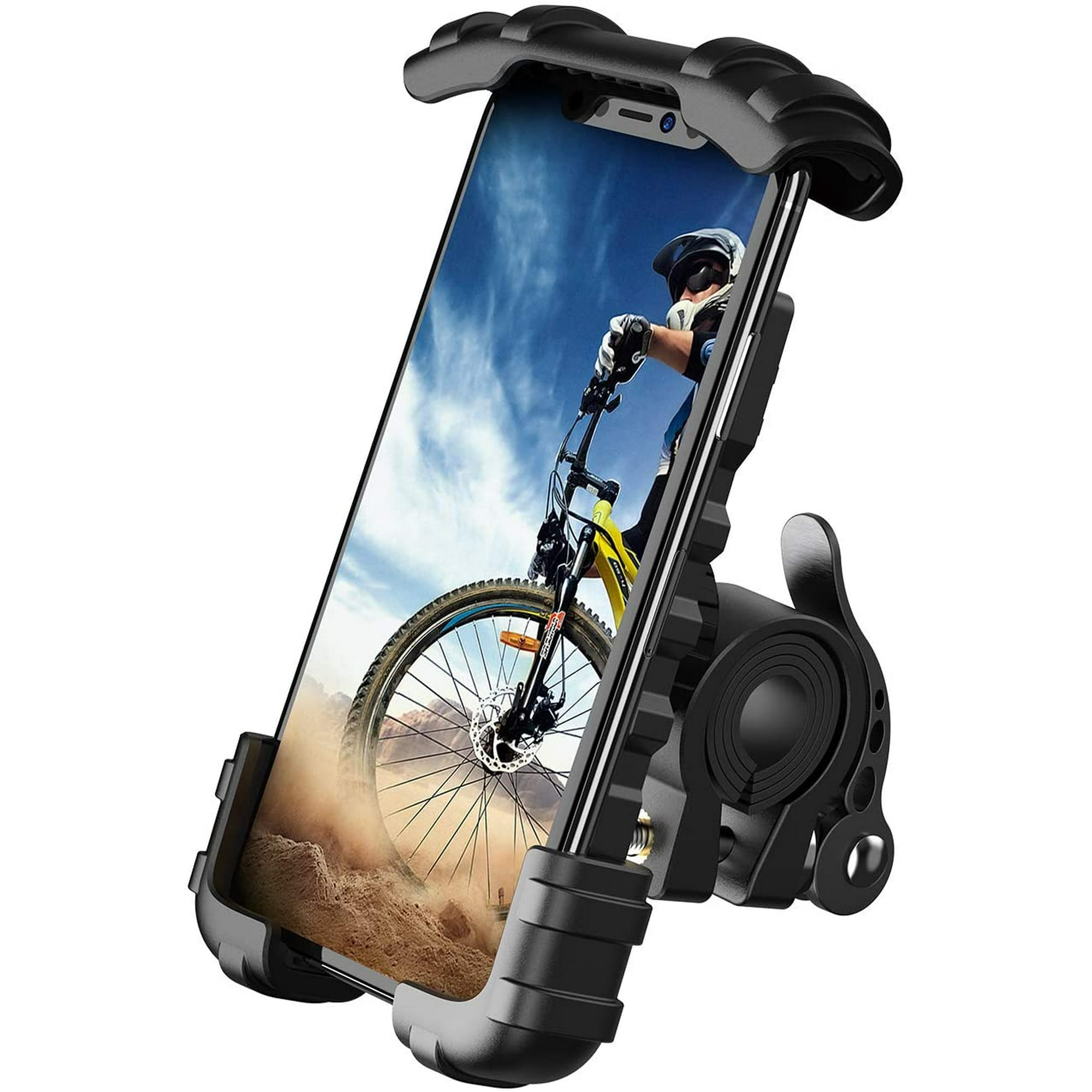 smøre Forgænger sortie Lamicall Bike Phone Holder, Phone Mount Holder for Bike Motorcycle -  Bicycle Handlebar Phone Mount for 4.7" - 6.8" Phones - BM02 Black -  Walmart.com
