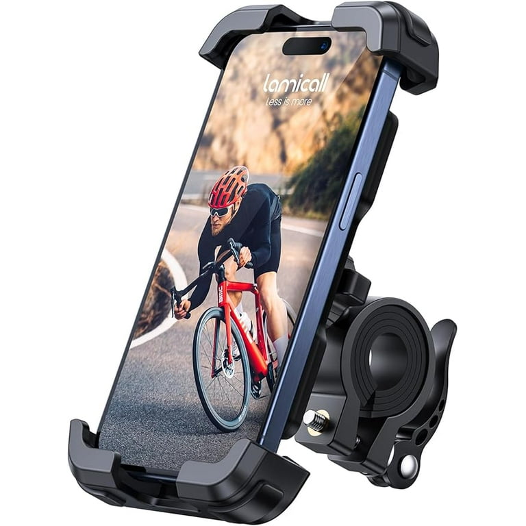 Lamicall Motorcycle Phone Mount Bike Holder Upgrade Adjustable Cell Holder Bicycle Scooter Handlebar Cradle Clip for iPhone 15 Pro Max Plus 14 Galaxy S22 and 4.7 6.8 Phone Walmart