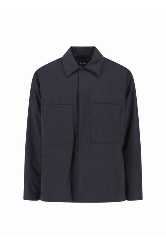Minimalist Black Jacket With Tailored Fit And Zipper Closure (Men's)