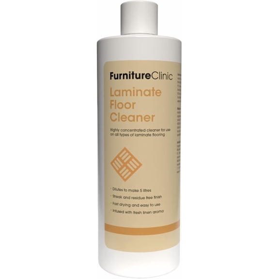 Furniture Clinic Laminate Floor Cleaner | Dilutes to Make 170 FL Oz | Easy and Safe Application | Quick-Drying with Linen Aroma | 17oz / 500ml