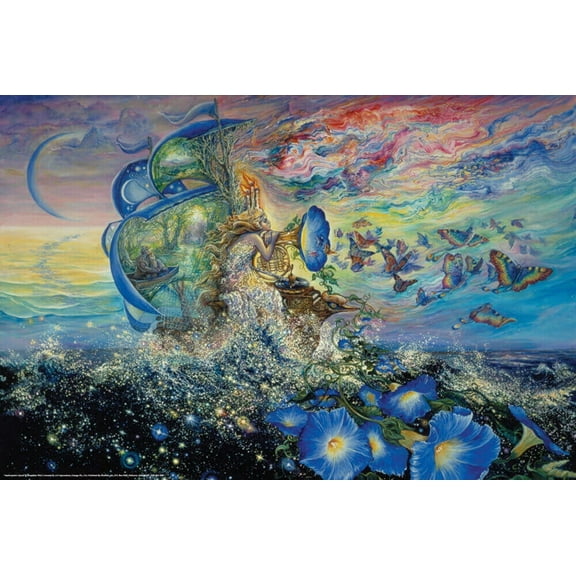 Laminated Andromeda's Quest by Josephine Wall Art Poster 24x36