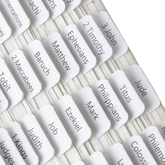 - Laminated Bible Tabs, 75 pcs, Easy-to-Read & Apply, Tear Resistant Index Tabs for Women and Men, Bible Study, Journaling, Prayer & Scripture Navigation