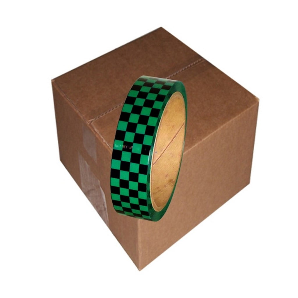 Laminated Checkerboard Outdoor Vinyl Tape 1" X 18 Yard Roll Green / Black (24 Roll / Case)