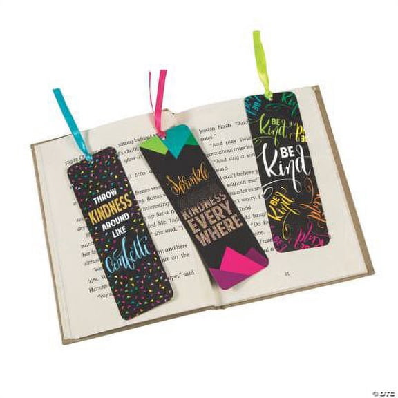 Laminated Confetti Classroom Bookmarks, Birthday, Stationery, 48 Pieces