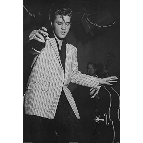 Laminated Elvis Aaron Presley White Jacket Music Poster 24x36 inch